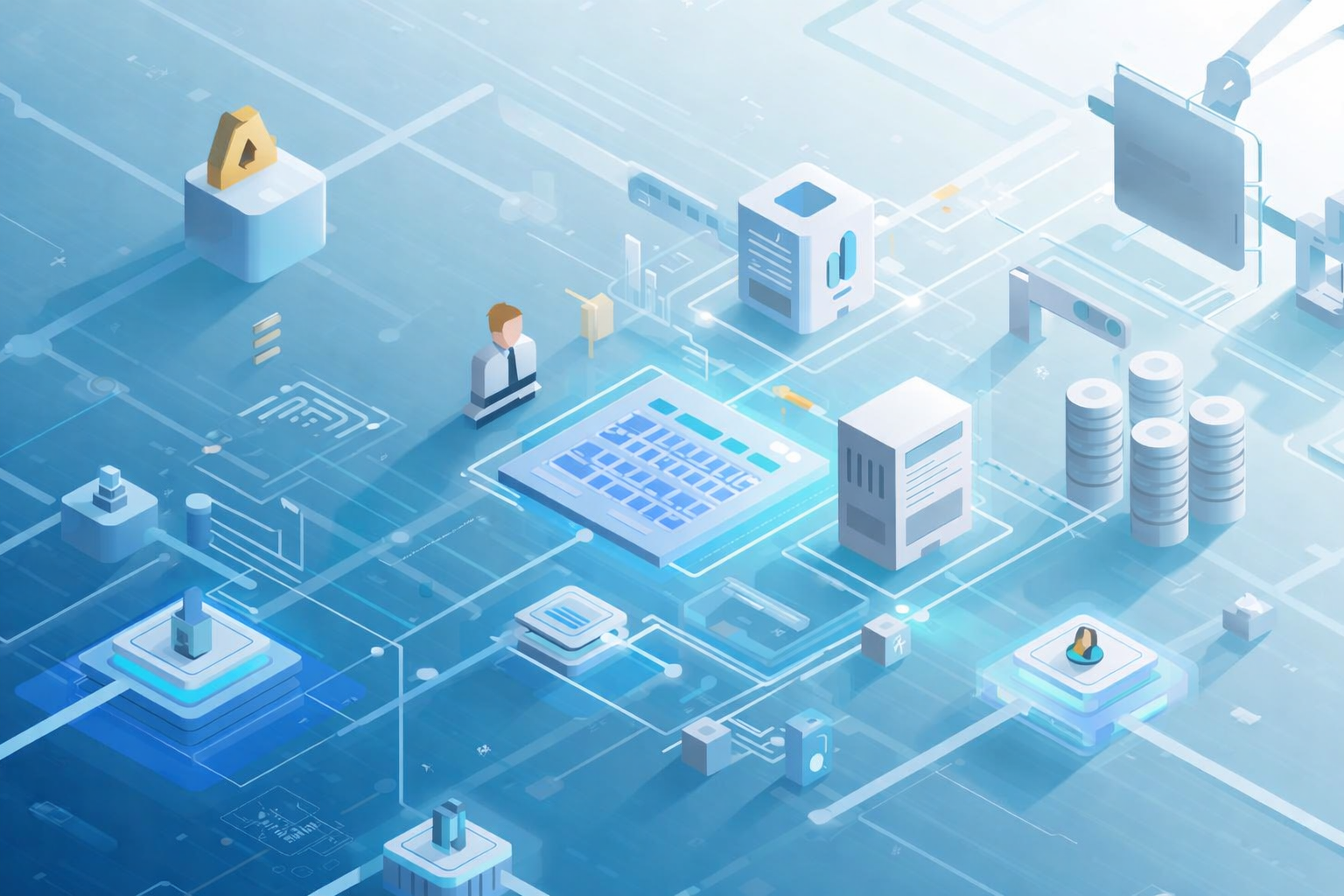 Custom website development process showing scalable backend architecture, secure APIs, optimized databases, and cloud deployment infrastructure