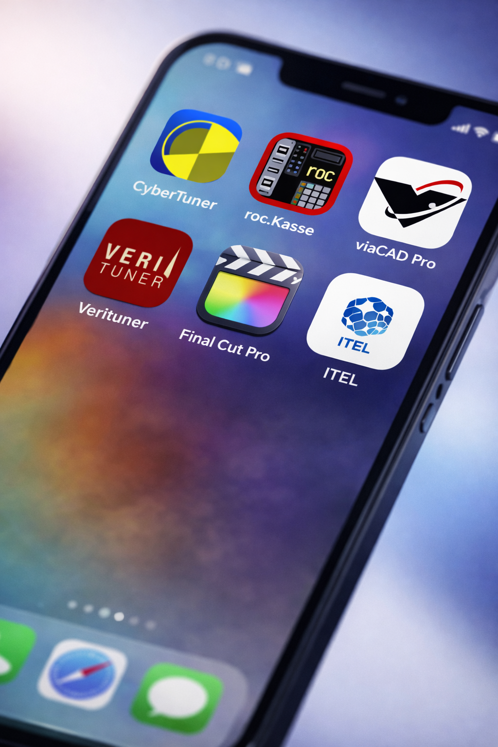 Close-up image of a modern smartphone screen displaying a vibrant collection of app icons, showcasing popular apps like YouTube, Instagram, TikTok, and Spotify in high-definition with a blurred gradient background.